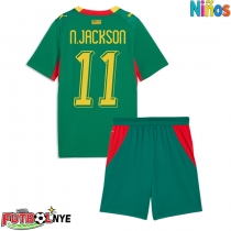 Camiseta Senegal Nicolas Jackson #11 Visitante Equipación para niños Mundial 2026 manga corta (+ pantalones cortos)